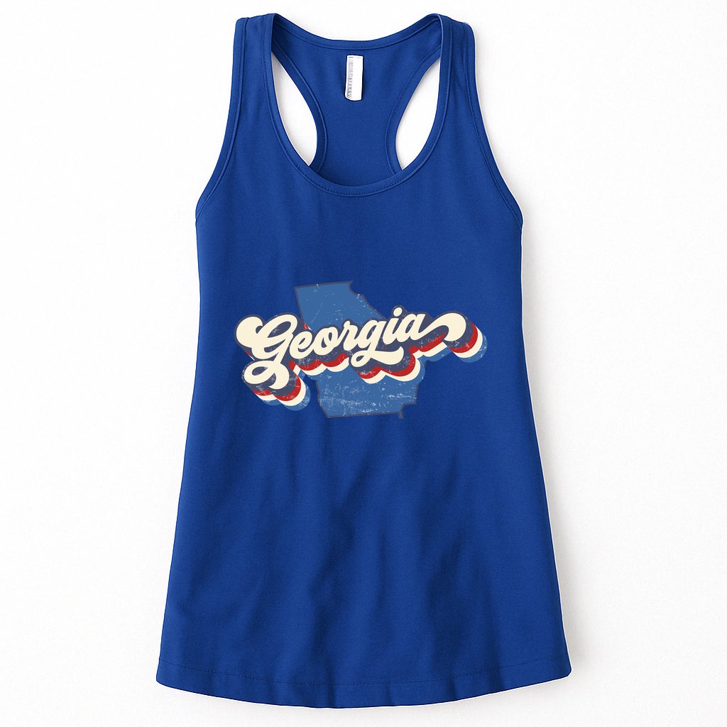 State Of Georgia Retro Logo Womens Tank Top