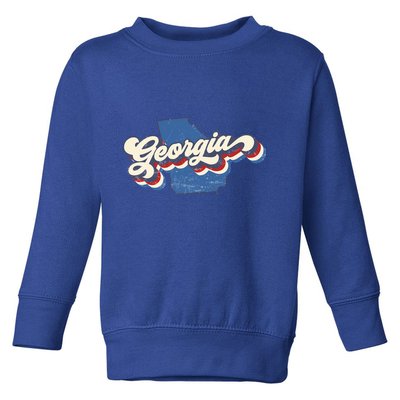 State Of Georgia Retro Logo Toddler Sweatshirt