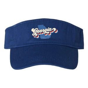 State Of Georgia Retro Logo Valucap Bio-Washed Visor