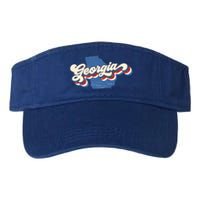 State Of Georgia Retro Logo Valucap Bio-Washed Visor