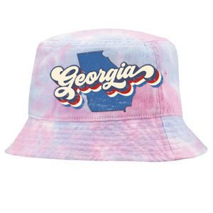 State Of Georgia Retro Logo Tie-Dyed Bucket Hat