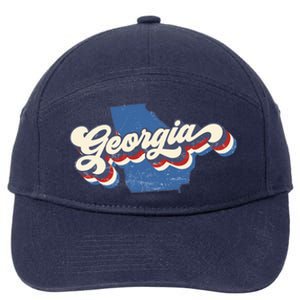 State Of Georgia Retro Logo 7-Panel Snapback Hat