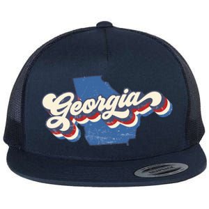 State Of Georgia Retro Logo Flat Bill Trucker Hat