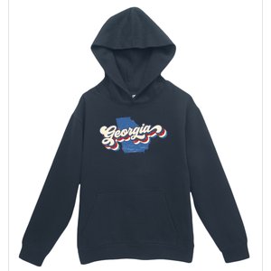 State Of Georgia Retro Logo Urban Pullover Hoodie