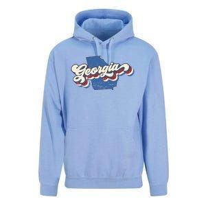 State Of Georgia Retro Logo Unisex Surf Hoodie