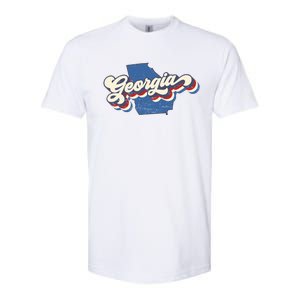 State Of Georgia Retro Logo Softstyle CVC T-Shirt