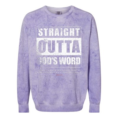 Straight Outta Gods Word John 3 16 Jesus Christian Lord Colorblast Crewneck Sweatshirt