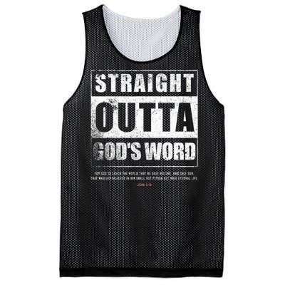 Straight Outta Gods Word John 3 16 Jesus Christian Lord Mesh Reversible Basketball Jersey Tank