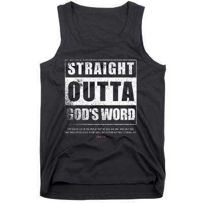 Straight Outta Gods Word John 3 16 Jesus Christian Lord Tank Top