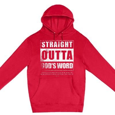 Straight Outta Gods Word John 3 16 Jesus Christian Lord Premium Pullover Hoodie