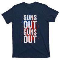 Suns Out Guns Out Tank Top Men Women 4th Of July USA Flag T-Shirt