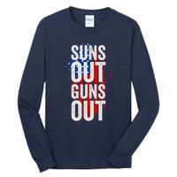 Suns Out Guns Out Tank Top Men Women 4th Of July USA Flag Tall Long Sleeve T-Shirt