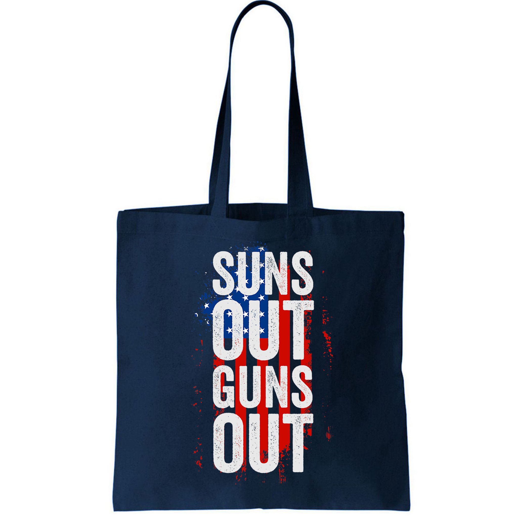 Suns Out Guns Out Tank Top Men Women 4th Of July USA Flag Bag