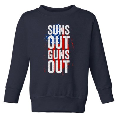 Suns Out Guns Out Tank Top Men Women 4th Of July USA Flag Toddler Sweatshirt