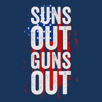 Suns Out Guns Out Tank Top Men Women 4th Of July USA Flag Zip Tote Bag
