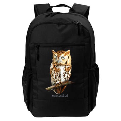 Screech Owl Graphic Birder Wildlife Bird Watching Backpack