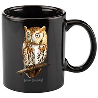 Screech Owl Graphic Birder Wildlife Bird Watching 11oz C Handle Ceramic Mug
