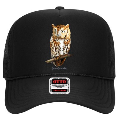 Screech Owl Graphic Birder Wildlife Bird Watching Trucker Hat
