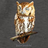 Screech Owl Graphic Birder Wildlife Bird Watching Vector Backpack