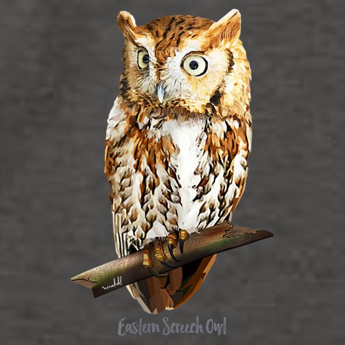 Screech Owl Graphic Birder Wildlife Bird Watching Vector Backpack
