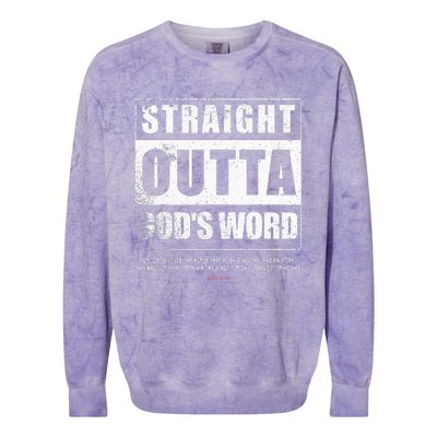 Straight Outta Gods Word John 3 16 Jesus Christian Colorblast Crewneck Sweatshirt