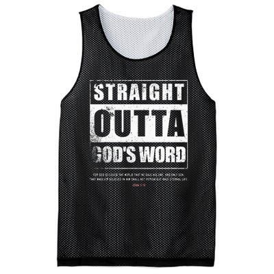 Straight Outta Gods Word John 3 16 Jesus Christian Mesh Reversible Basketball Jersey Tank