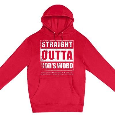 Straight Outta Gods Word John 3 16 Jesus Christian Premium Pullover Hoodie