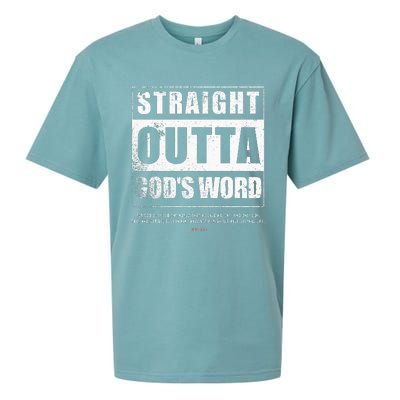 Straight Outta Gods Word John 3 16 Jesus Christian Sueded Cloud Jersey T-Shirt