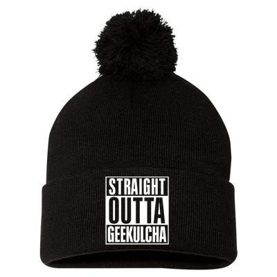 Straight Outta Geekulcha Pom Pom 12in Knit Beanie