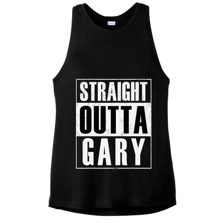 Straight Outta Gary Indiana And In Funny Ladies PosiCharge Tri-Blend Wicking Tank