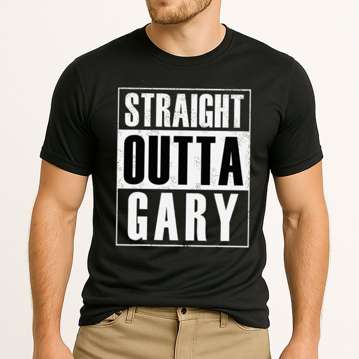 Straight Outta Gary Indiana And In Funny Cooling Performance Crew T-Shirt