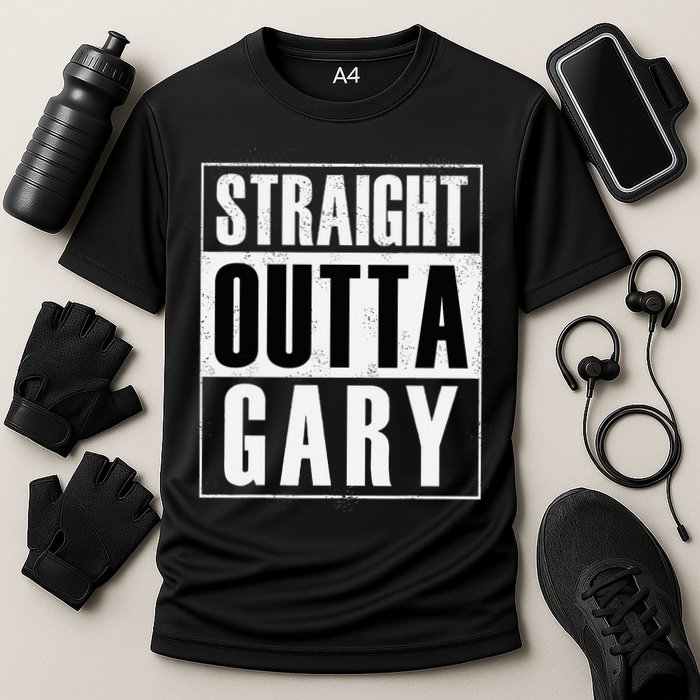 Straight Outta Gary Indiana And In Funny Cooling Performance Crew T-Shirt