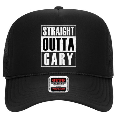 Straight Outta Gary Indiana And In Funny Trucker Hat