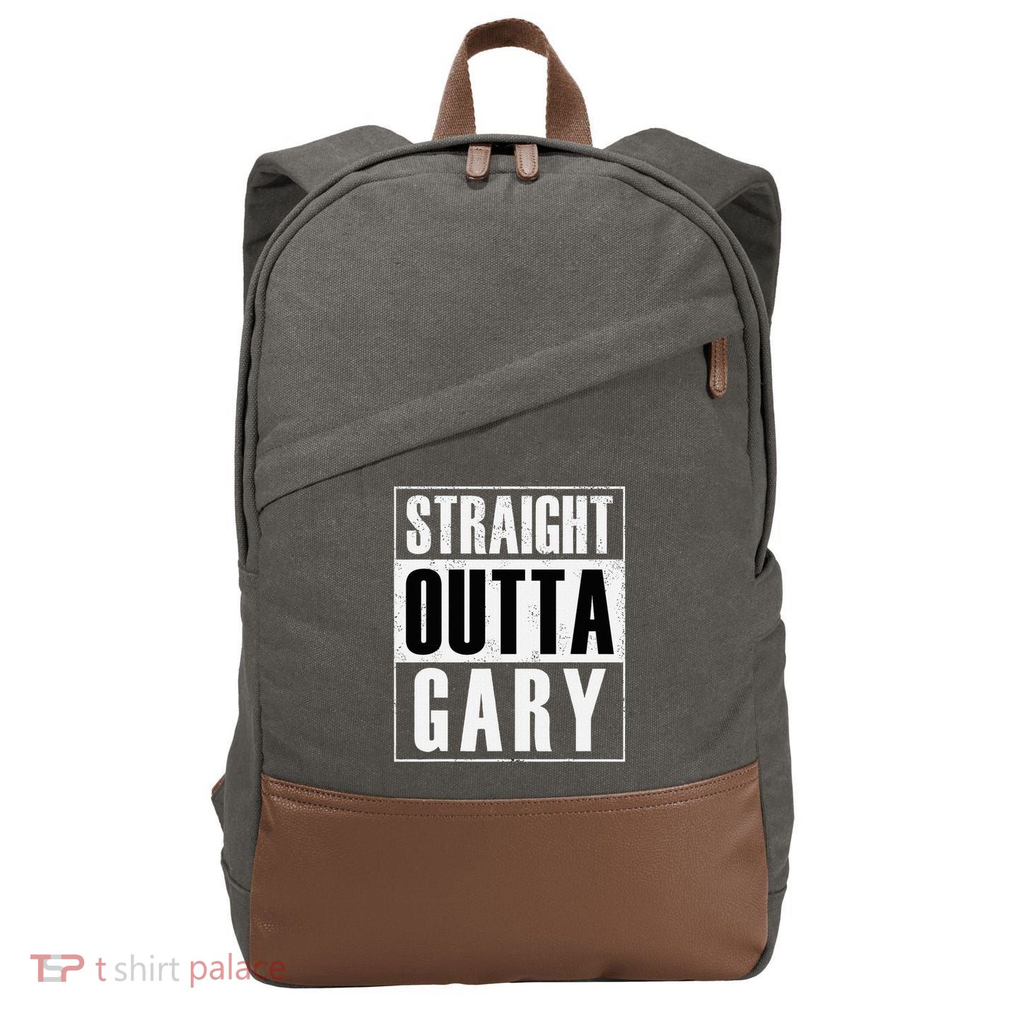 Straight Outta Gary Indiana And In Funny Cotton Canvas Backpack