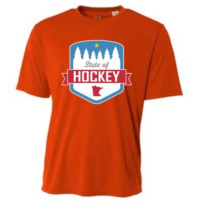 State Of Hockey Minnesota Cooling Performance Crew T-Shirt