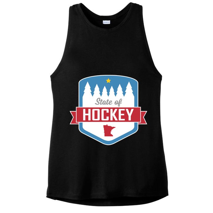 State Of Hockey Minnesota Ladies PosiCharge Tri-Blend Wicking Tank