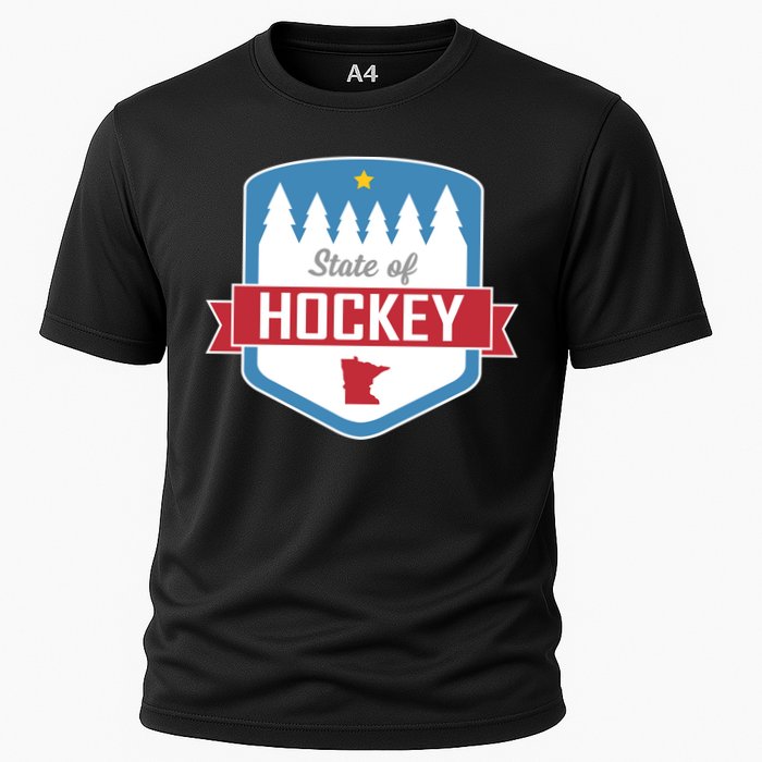 State Of Hockey Minnesota Cooling Performance Crew T-Shirt