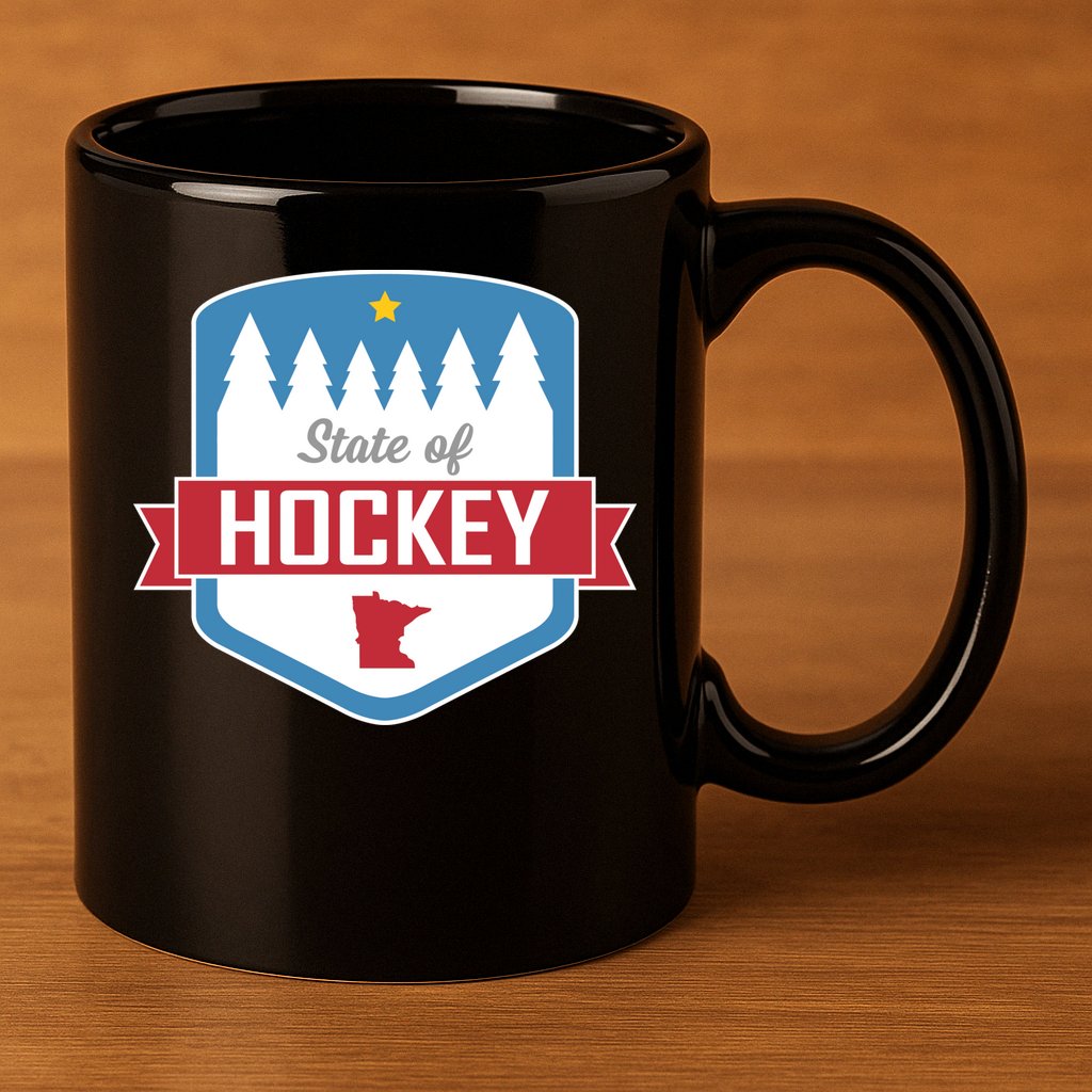 State Of Hockey Minnesota 11oz C Handle Ceramic Mug