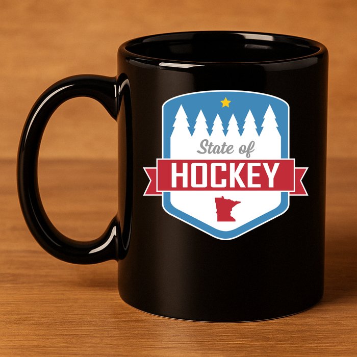 State Of Hockey Minnesota 11oz C Handle Ceramic Mug