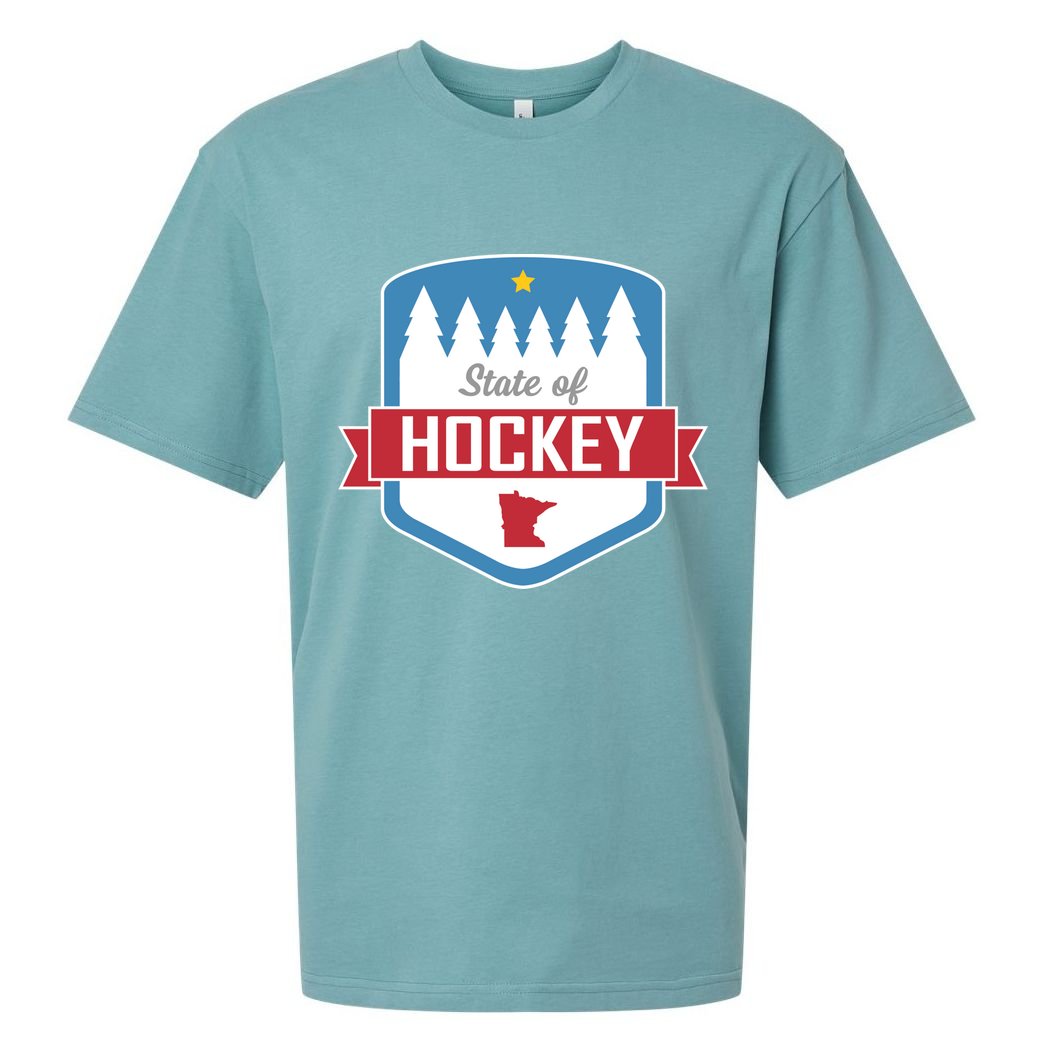 State Of Hockey Minnesota Sueded Cloud Jersey T-Shirt