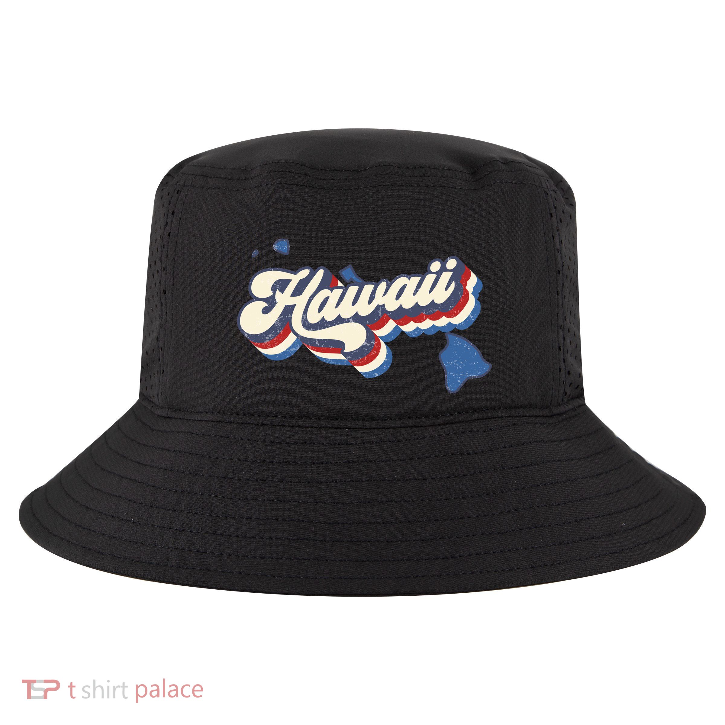 State Of Hawaii Retro Logo Cool Comfort Performance Bucket Hat