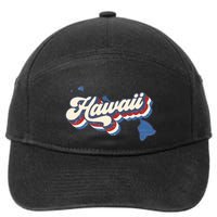 State Of Hawaii Retro Logo 7-Panel Snapback Hat