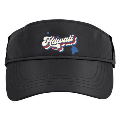 State Of Hawaii Retro Logo Adult Drive Performance Visor