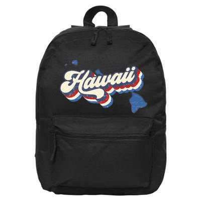State Of Hawaii Retro Logo 16 in Basic Backpack