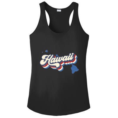 State Of Hawaii Retro Logo Ladies PosiCharge Competitor Racerback Tank