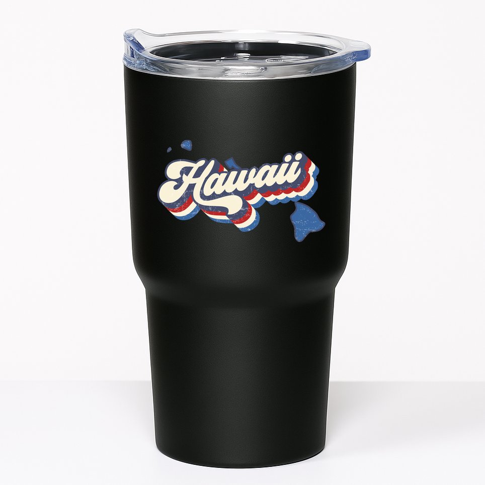 State Of Hawaii Retro Logo Tumbler