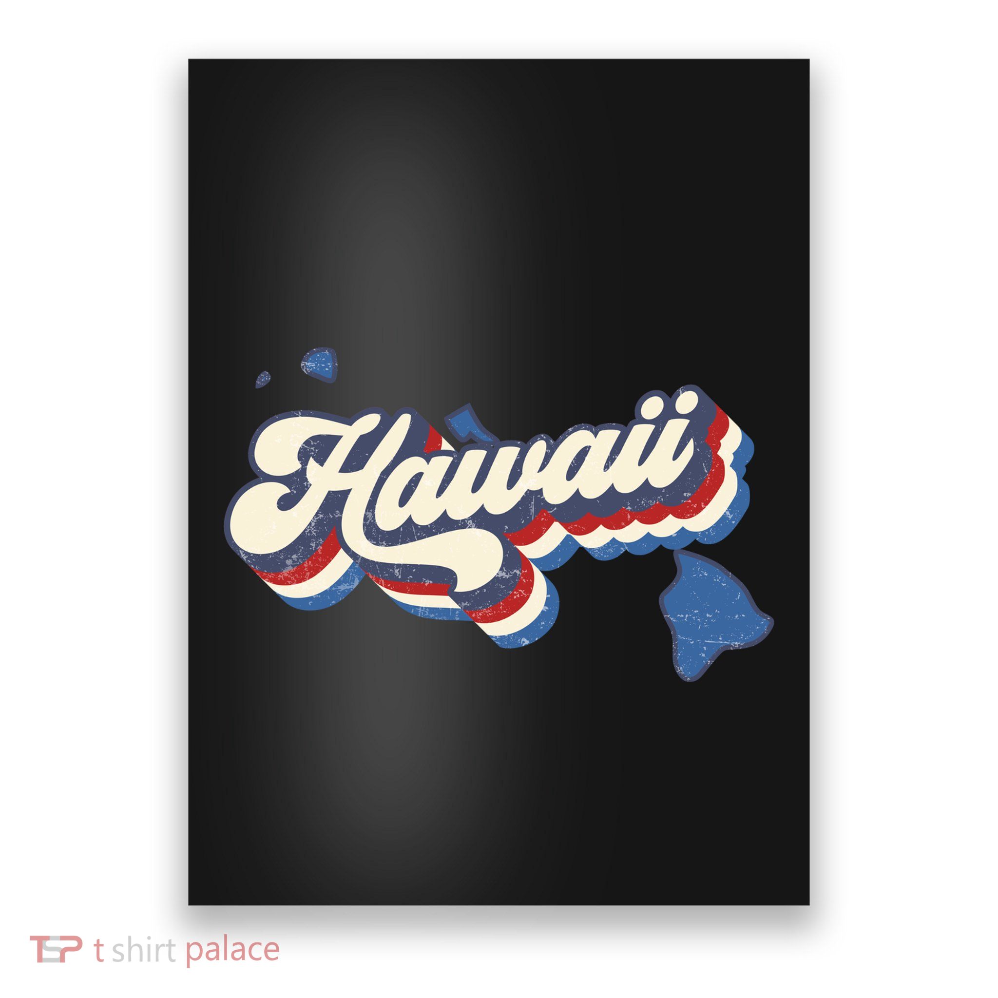 State Of Hawaii Retro Logo Poster