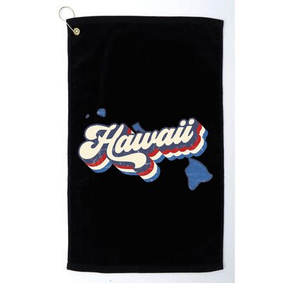 State Of Hawaii Retro Logo Golf Towel