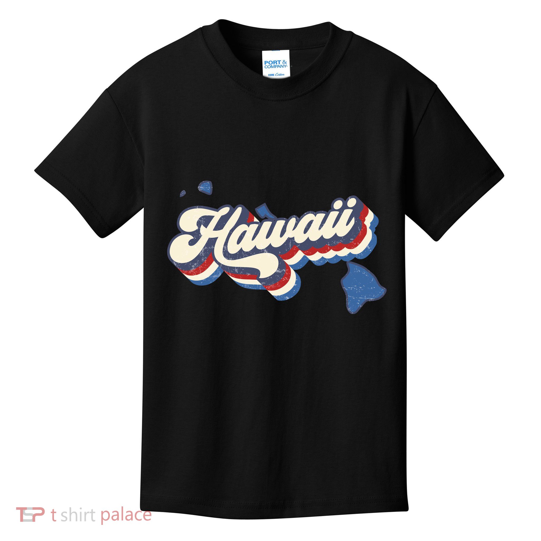 State Of Hawaii Retro Logo Kids T-Shirt