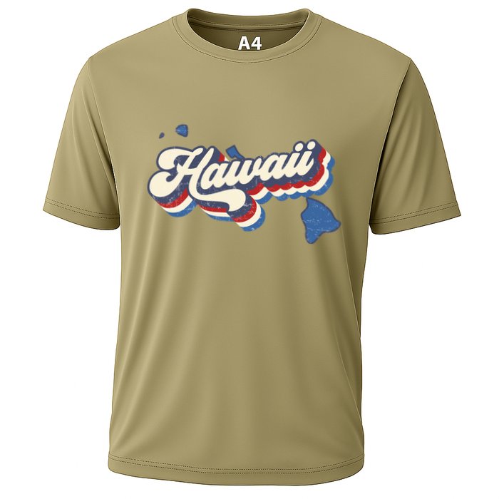 State Of Hawaii Retro Logo Cooling Performance Crew T-Shirt